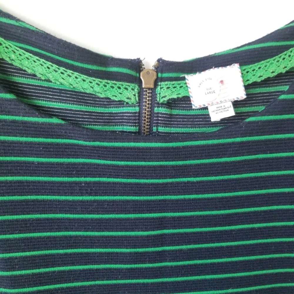 Anthropologie Postmark Forest Striped Tunic Top - Picture 4 of 6